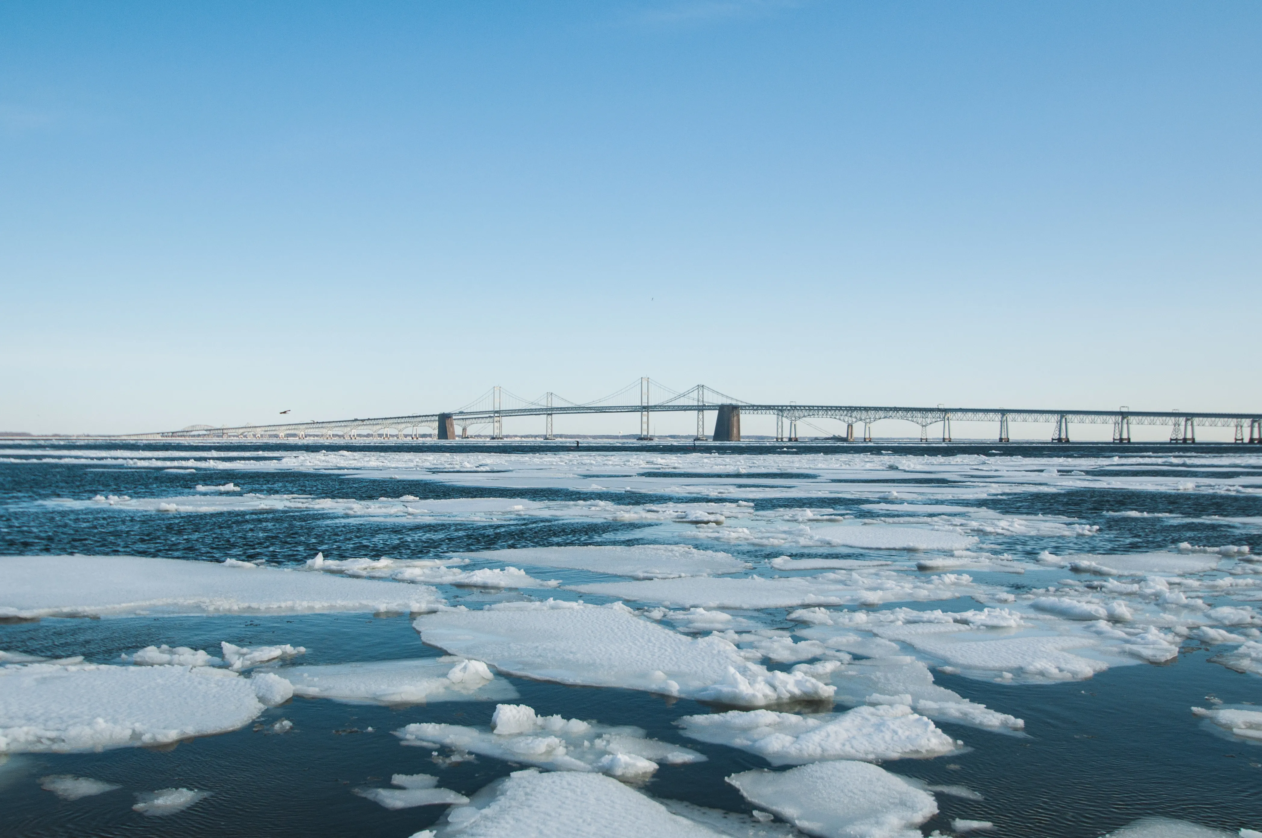 Photograph the Frozen Bay at Sandy Point