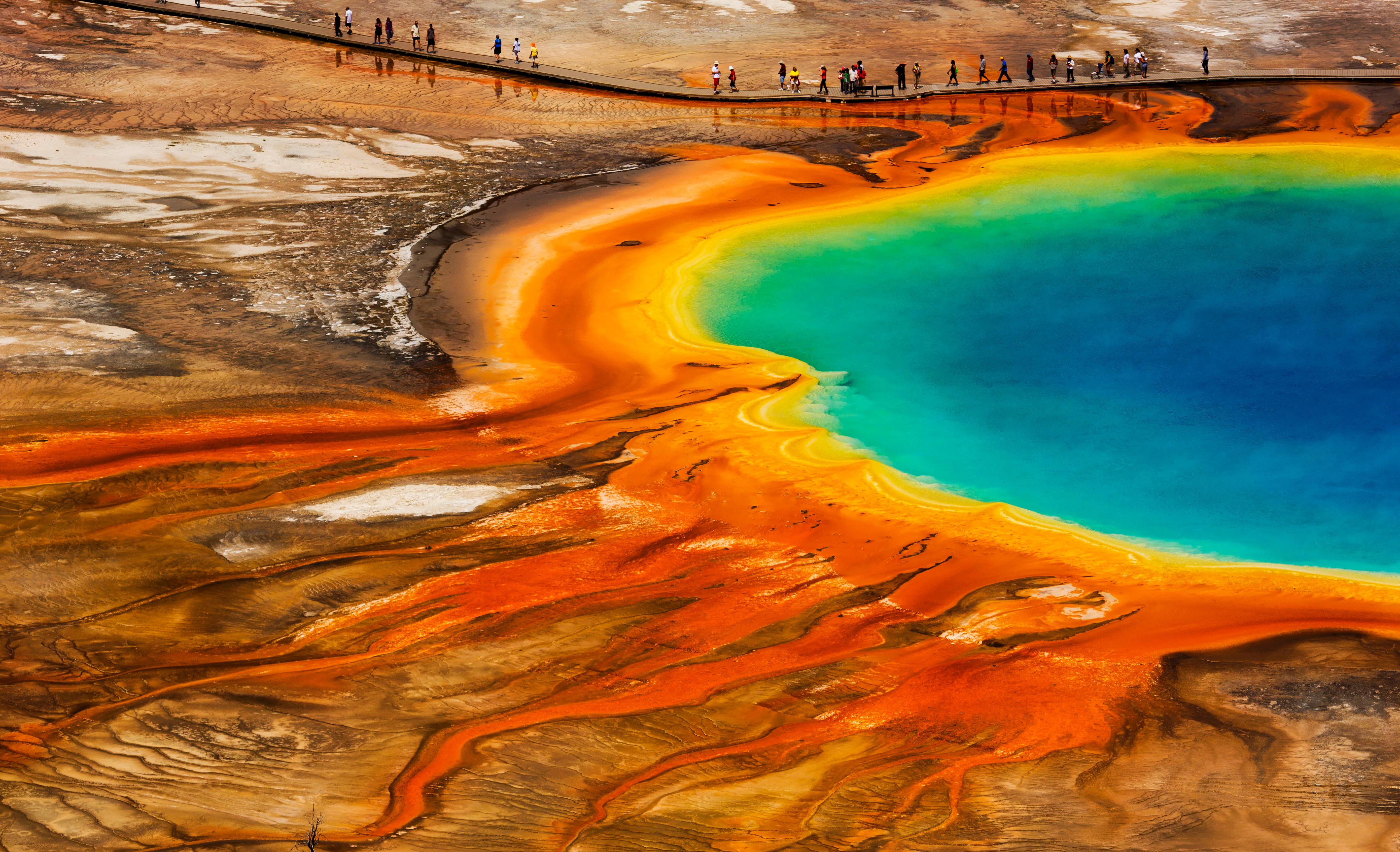 Grand Prismatic Spring Overlook via Fair Falls Trail