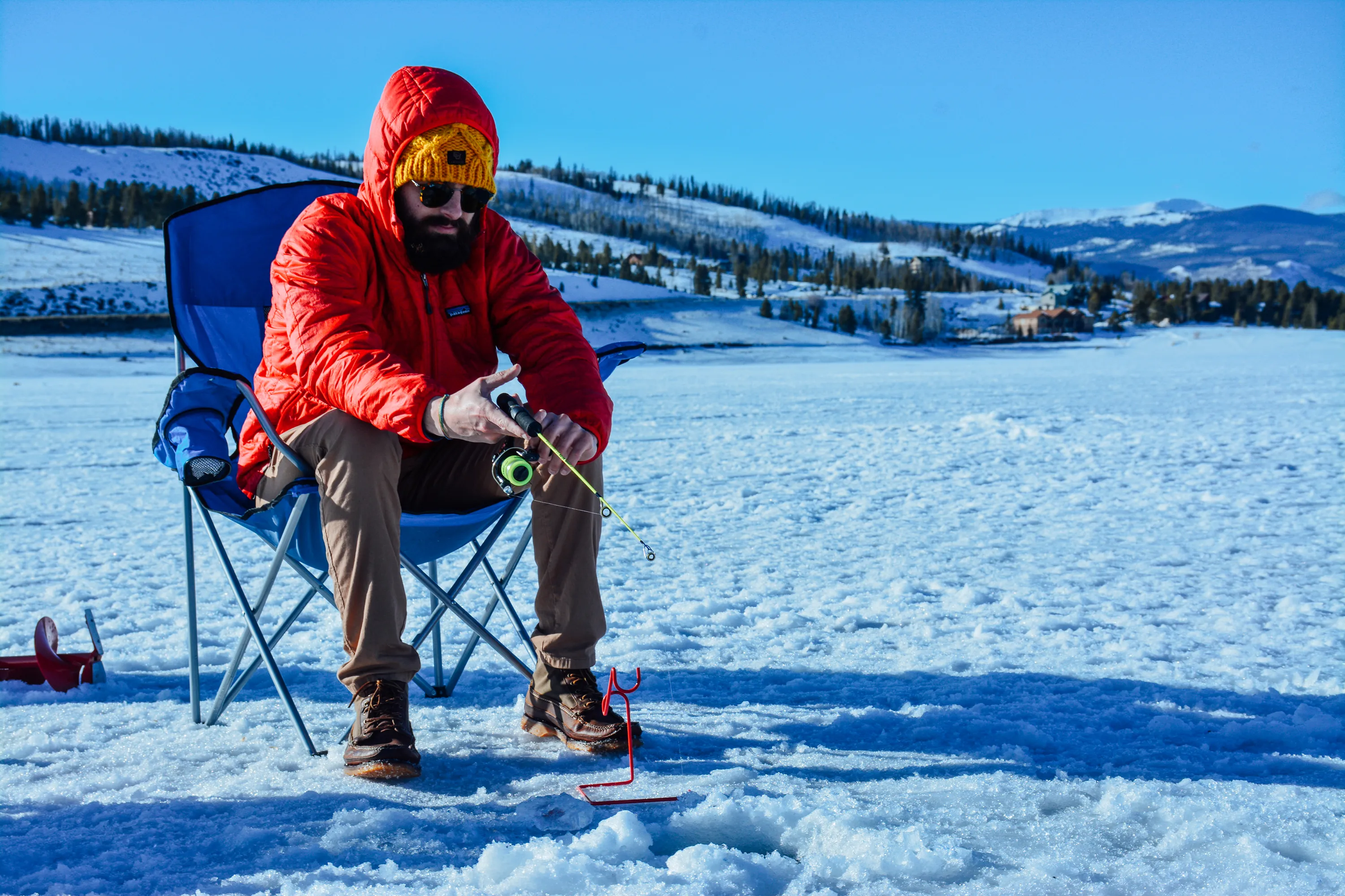 Ice Fish on Lake Granby
