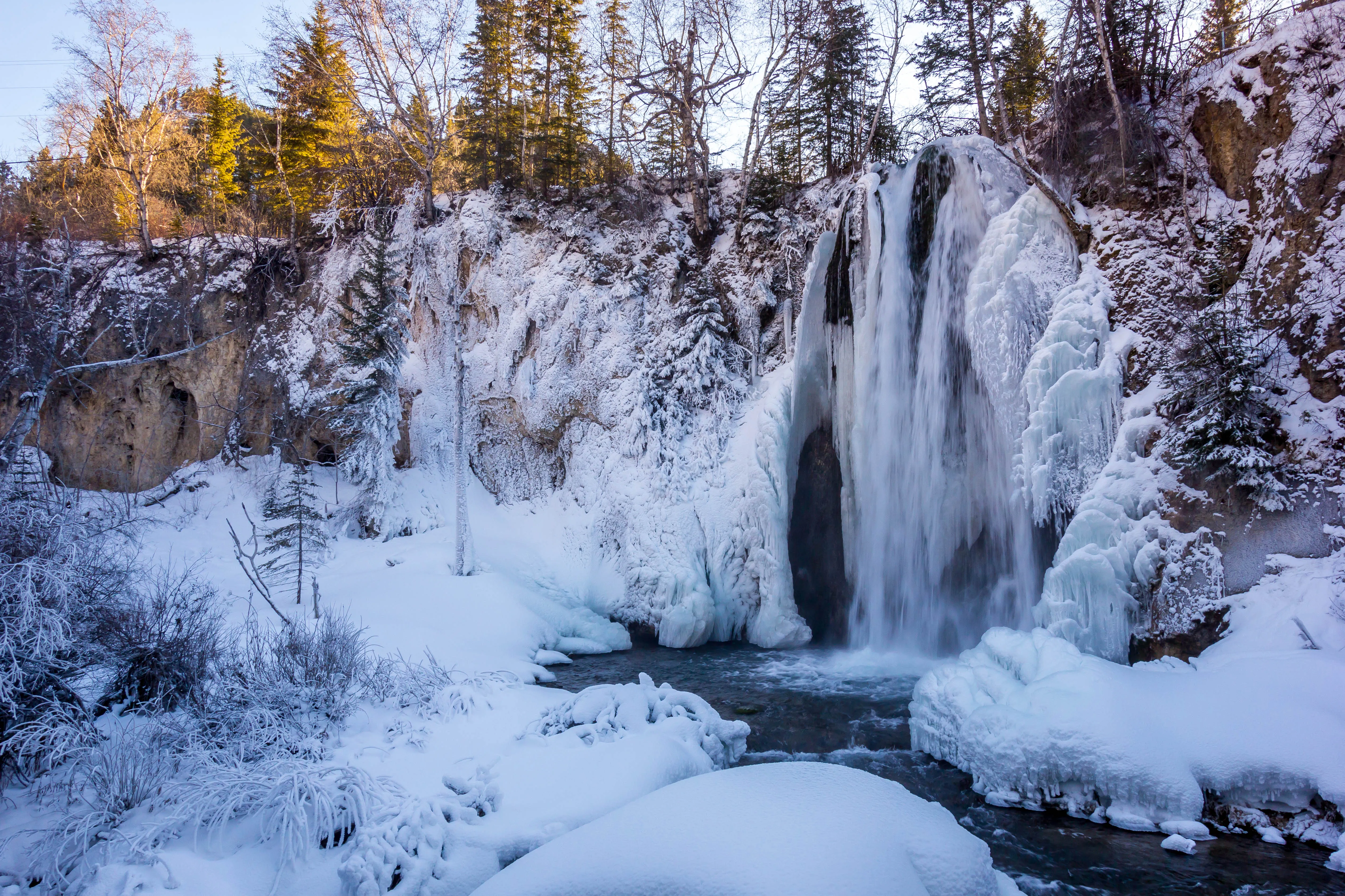 Explore the Frozen Waterfalls of Spearfish Canyon 