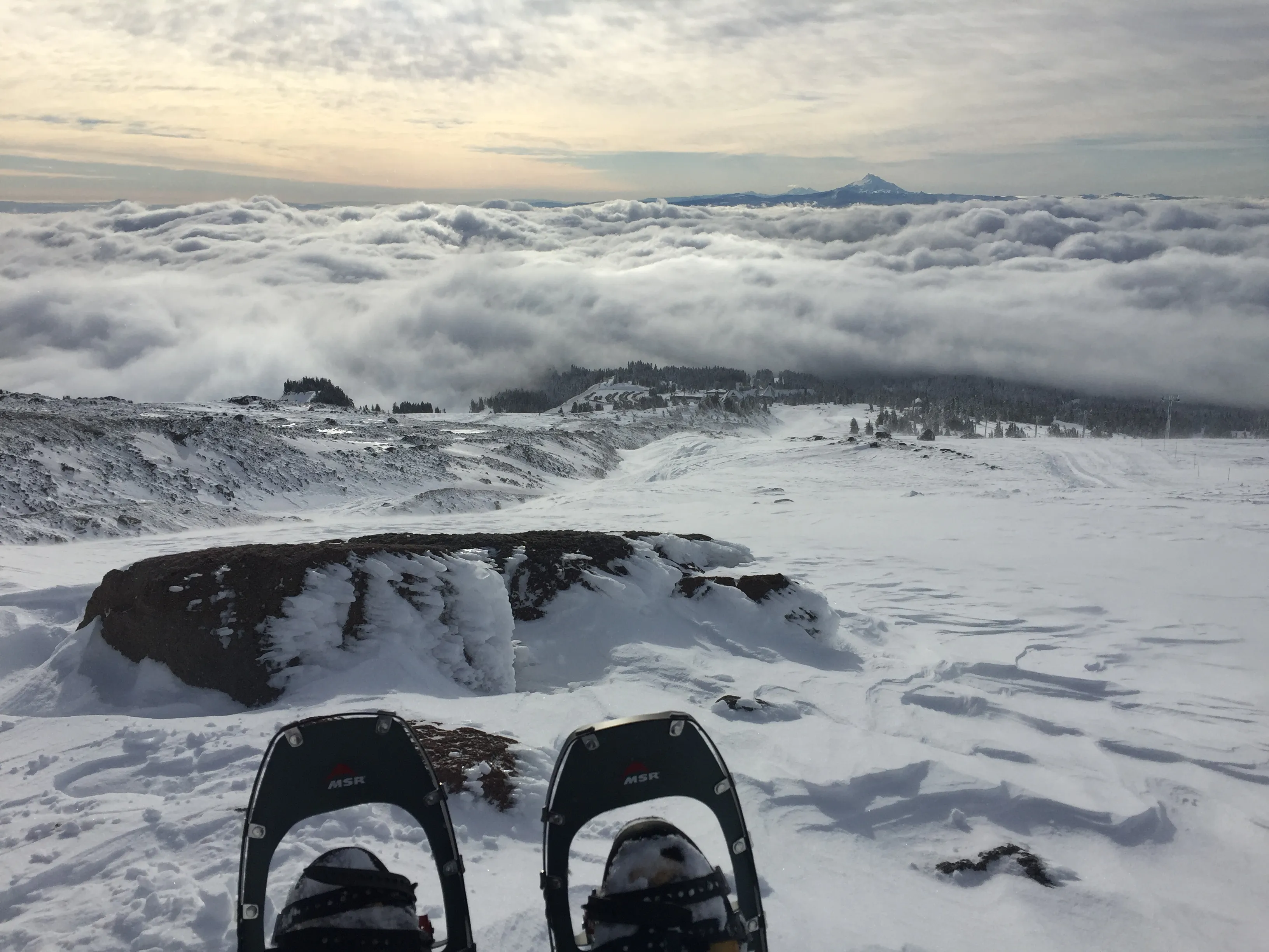 Snowshoe to the top of Mount Hood's Palmer Ski Lift
