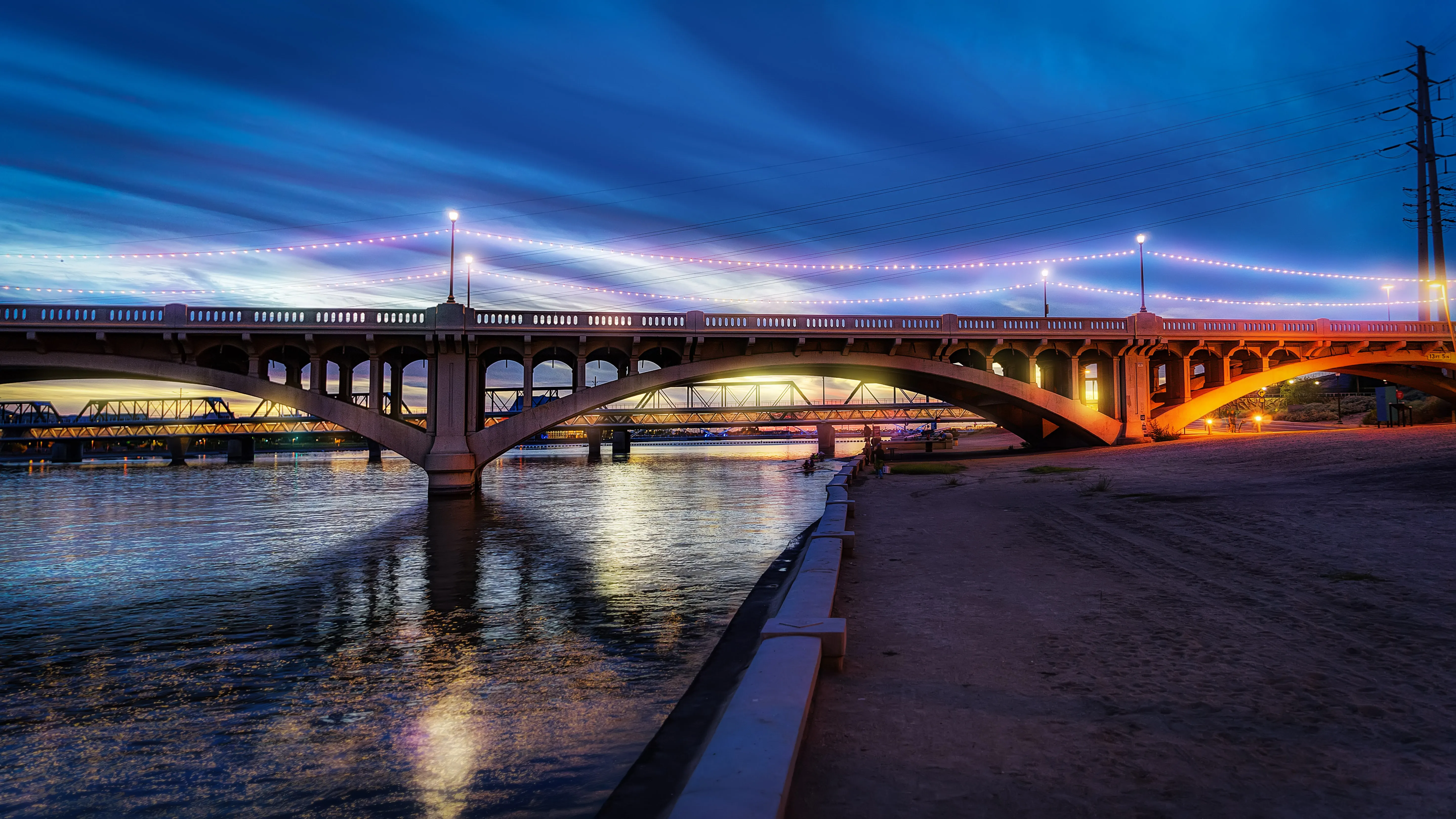 Tempe Town Lake and the Mill Avenue Bridge