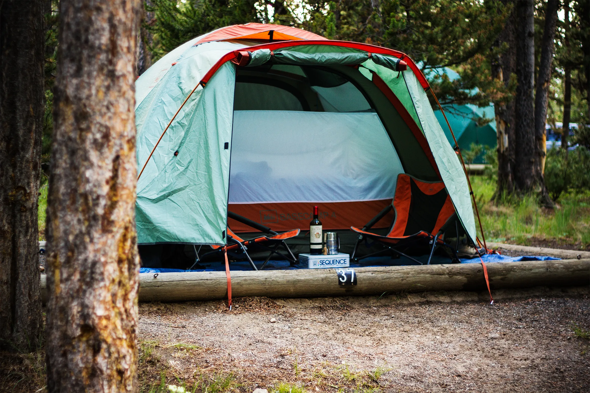 Camp at Indian Creek Campground at Yellowstone NP