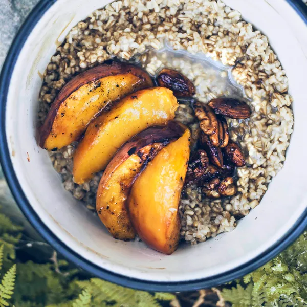 Warming Honey Oats for Cool Camp Morning Breakfast