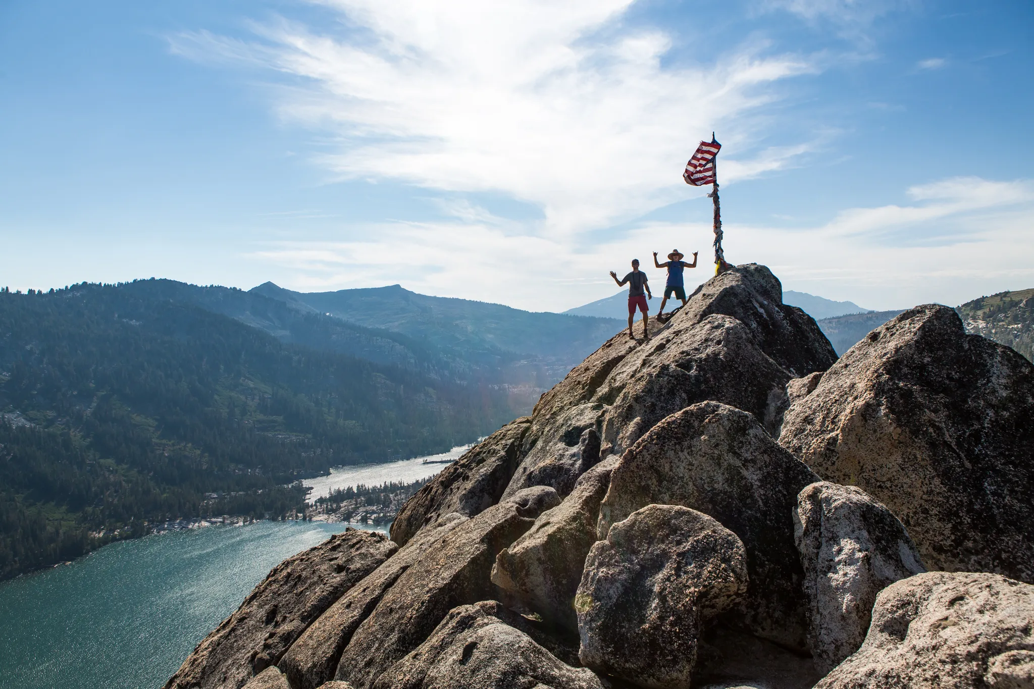 Hike Flagpole Peak from the bottom of Echo Summit