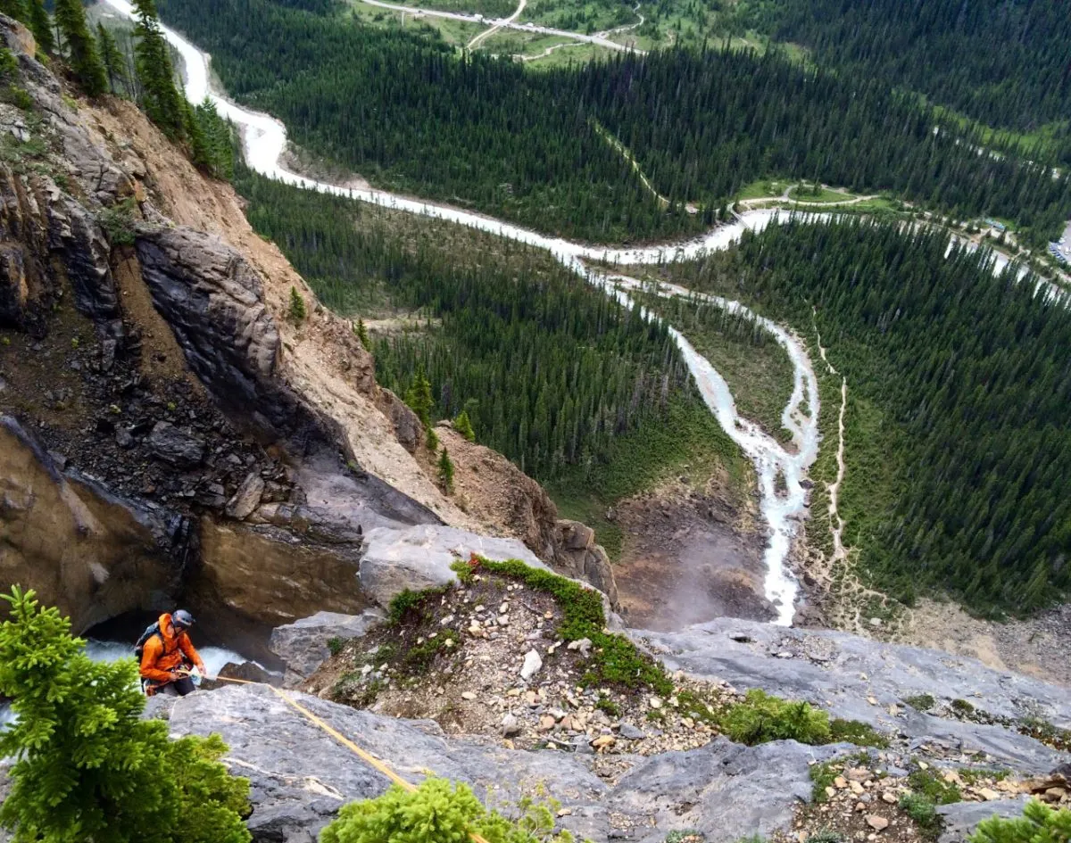 Rock Climb Takakkaw Falls