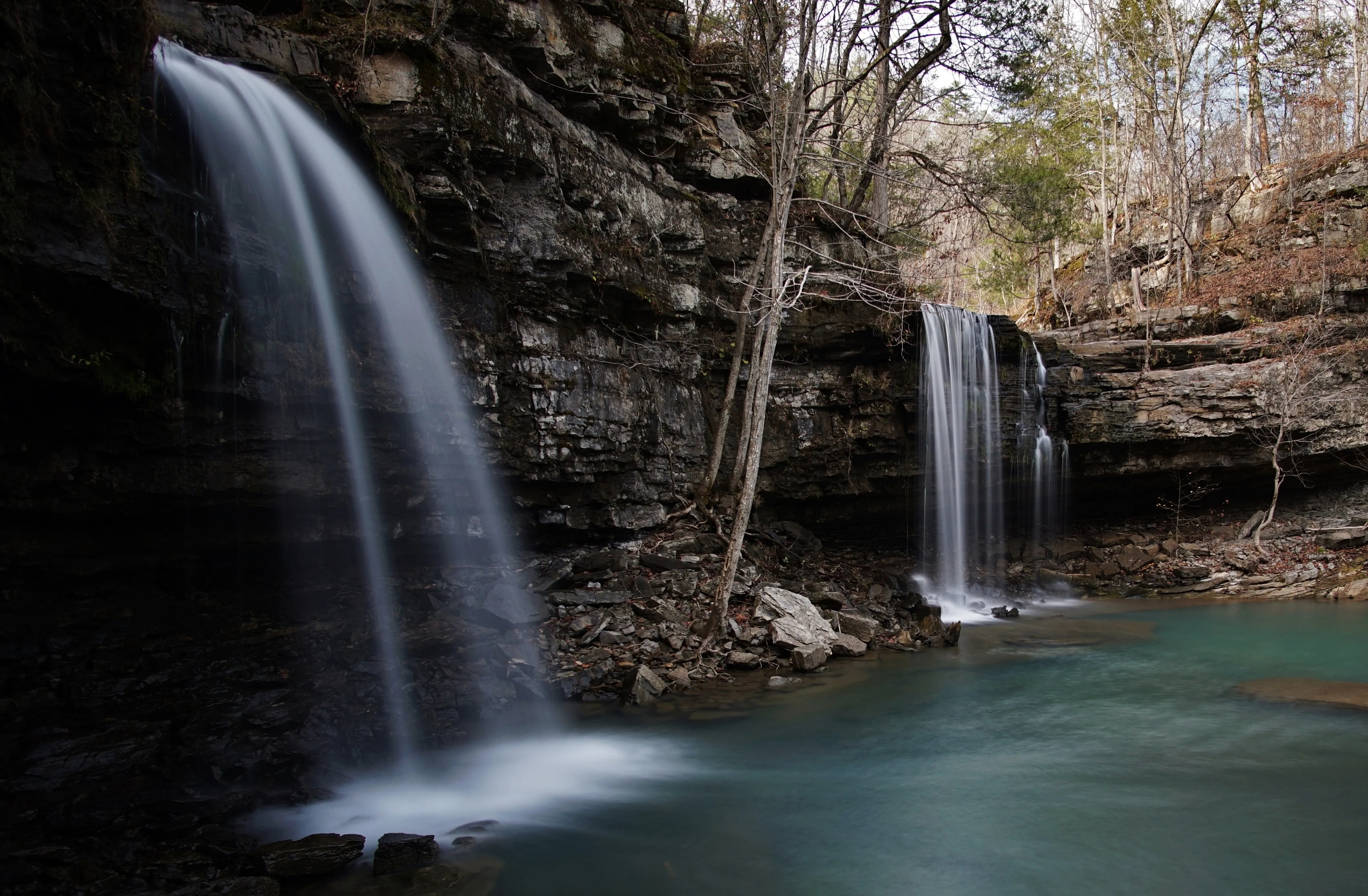 Hike to Twin Falls in the Richland Creek Wilderness Area