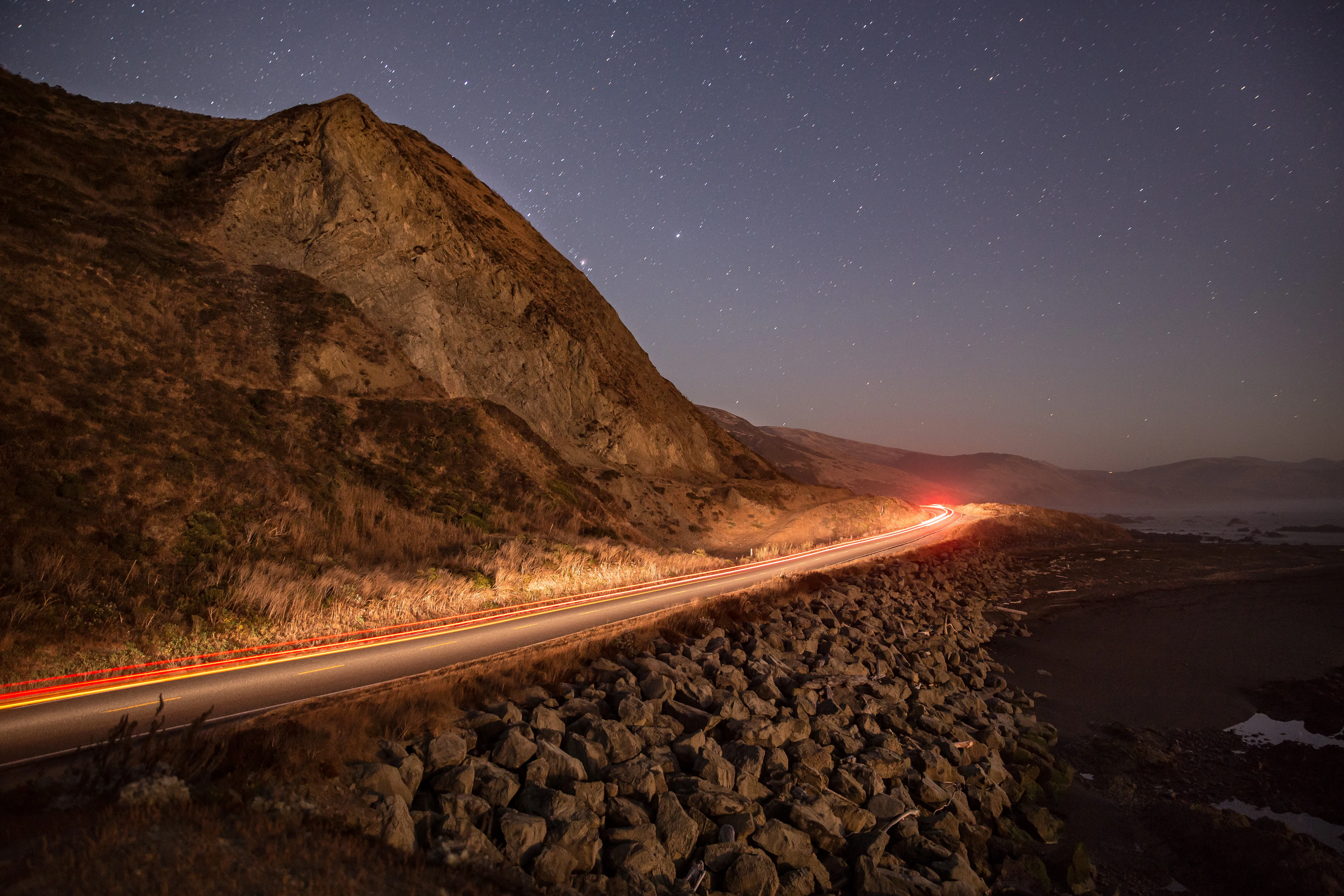 Night Photography at Devil's Gate, Lost Coast